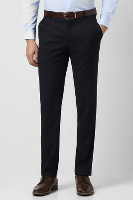 PETER ENGLAND Slim Fit Men Black Trousers