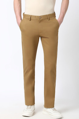 PETER ENGLAND Slim Fit Men Brown Trousers