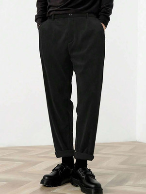 KOTTY Straight Fit Men Black Trousers