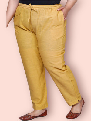Prin Fashion House Regular Fit Women Yellow Trousers