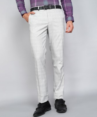 V DOT BY VAN HEUSEN Skinny Fit Men Grey Trousers