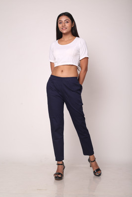 Kapokfashion Regular Fit Women Dark Blue Trousers