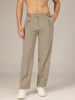 DENNISON Loose Fit Men Grey Trousers