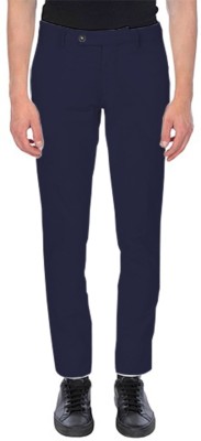 Kasa Skinny Fit Men Dark Blue Trousers