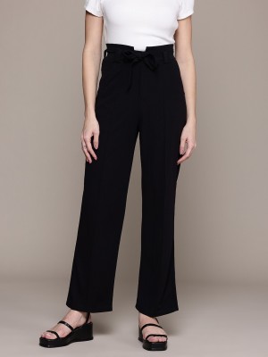 Roadster Regular Fit Women Black Trousers