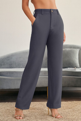 Stylefabs Regular Fit Women Grey Trousers