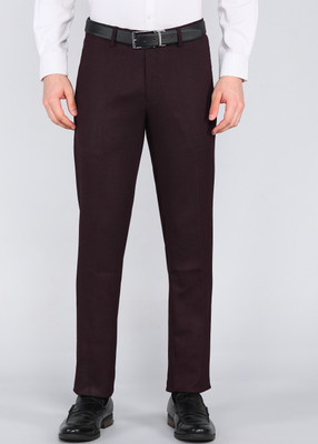 PETER ENGLAND Regular Fit Men Green Trousers