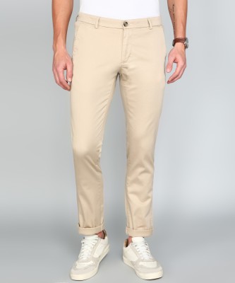 Arrow Sport Slim Fit Men Beige Trousers