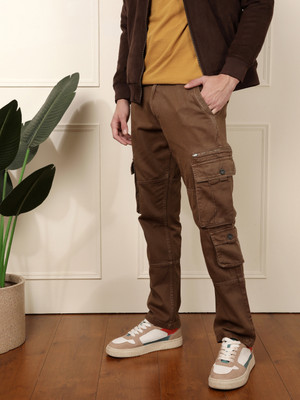 WROGN Straight Fit Men Brown Trousers