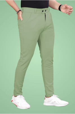RSTAR Slim Fit Men Light Green Trousers