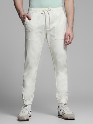 JACK & JONES Regular Fit Men White Trousers