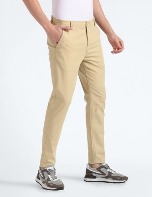 FLYING MACHINE Tapered Men Beige Trousers