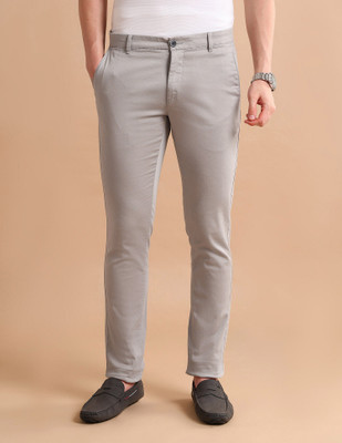 U.S. POLO ASSN. Regular Fit Men Grey Trousers
