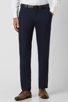 PETER ENGLAND Slim Fit Men Blue Trousers