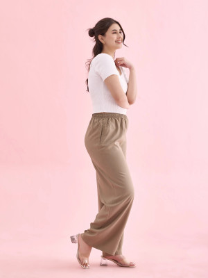 GO COLORS Relaxed Women Beige Trousers