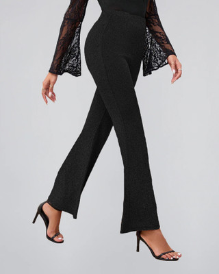 ADDYVERO Regular Fit Women Black Trousers