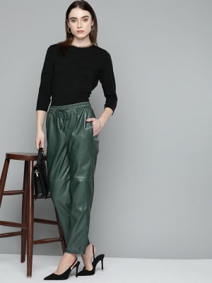 CHEMISTRY Regular Fit Women Green Trousers