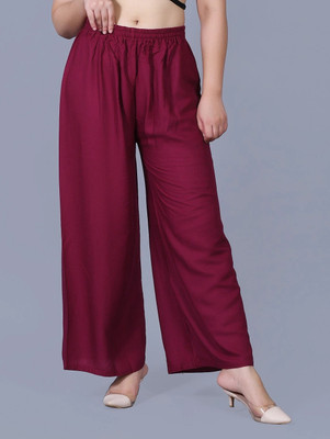 APQRS Flared Women Maroon Trousers