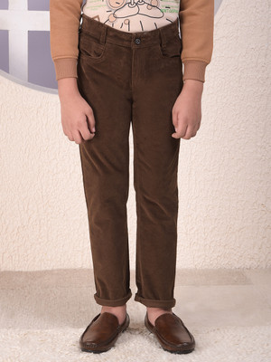 CRIMSOUNE CLUB Slim Fit Boys Brown Trousers