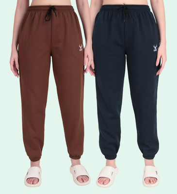 GAA Regular Fit Women Brown, Dark Blue Trousers