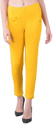 Comfort Lady Regular Fit Women Yellow Trousers