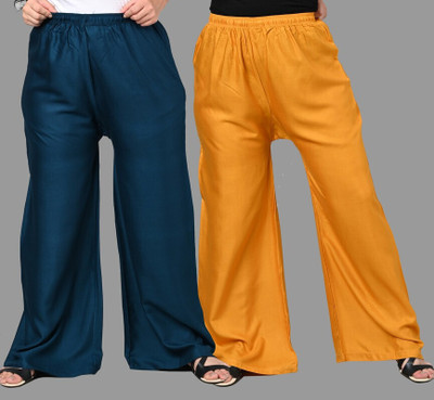 HOOKSPIN Relaxed Women Dark Blue, Yellow Trousers