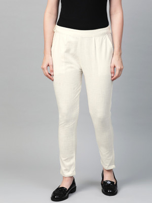 JAPER KURTI Regular Fit Women White Trousers