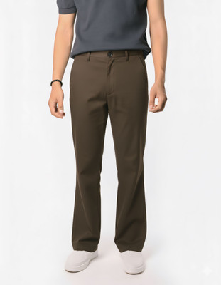 NEXTFLY Relaxed Men Brown Trousers