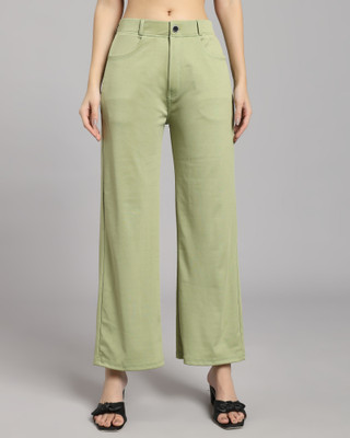 Veltick Loose Fit Women Green Trousers