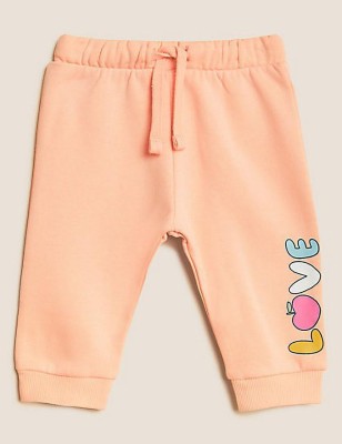 MARKS & SPENCER Regular Fit Baby Girls Pink Trousers