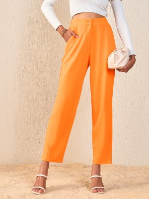 SASSAFRAS Regular Fit Women Orange Trousers