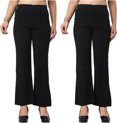Navishkeshav Regular Fit Women Black Trousers