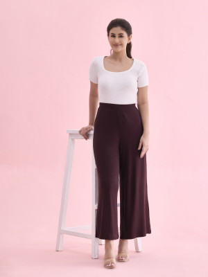 GO COLORS Relaxed Women Purple Trousers