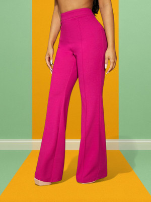 HouseOfCommon Regular Fit Women Pink Trousers