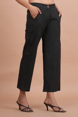 Mirayya Enterprises Regular Fit Women Black Trousers