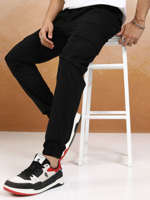 HIGHLANDER Slim Fit Men Black Trousers