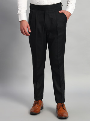 FASHIONEMPIRE Regular Fit Men Black Trousers