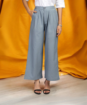 fithub Regular Fit Women Grey Trousers