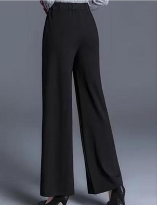 MODENSHOP Flared Women Black Trousers