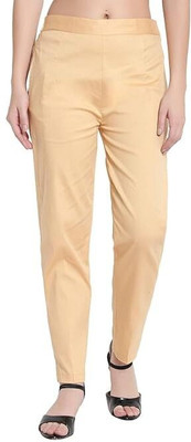 MOKSH Regular Fit Women Beige Trousers