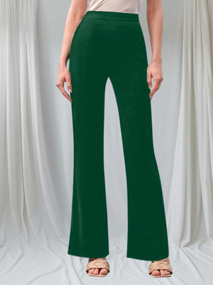 Tiki Tees Regular Fit Women Green Trousers