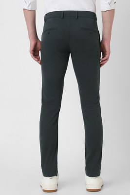 PETER ENGLAND Skinny Fit Men Black Trousers
