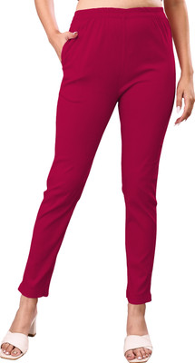 NEXSUS APPARELS Maroon Jegging(Solid)