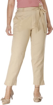 skytick Regular Fit Women Beige Trousers