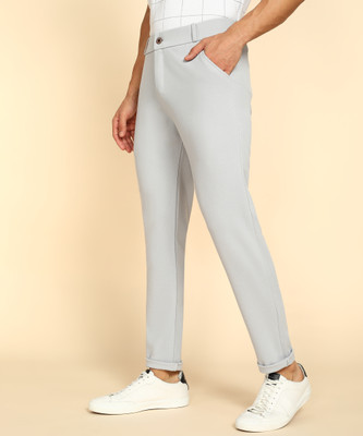 COMBRAIDED Regular Fit Men Grey Trousers