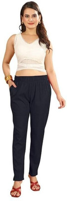 ABE Regular Fit Women Black Trousers