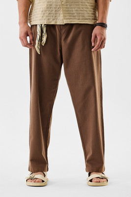 Snitch Relaxed Men Brown Trousers