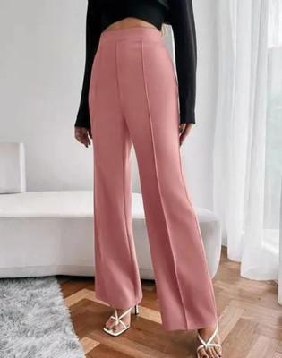 DWC Regular Fit Women Pink Trousers