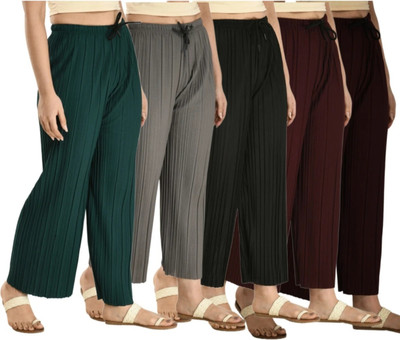 Tulsicollection Regular Fit Women Black Trousers