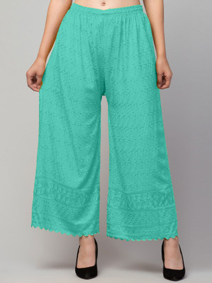 VESTIYAPLUS Relaxed Women Light Blue Trousers